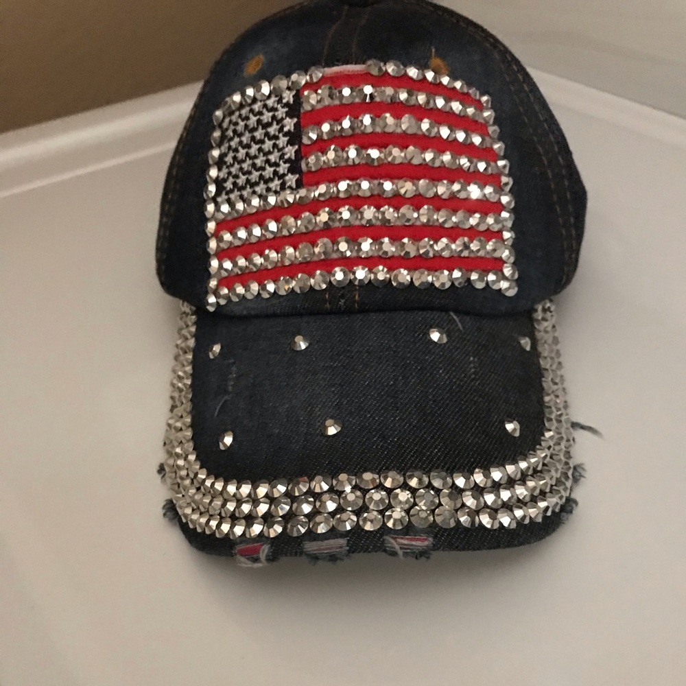 Bling Flag Adjustable Cap